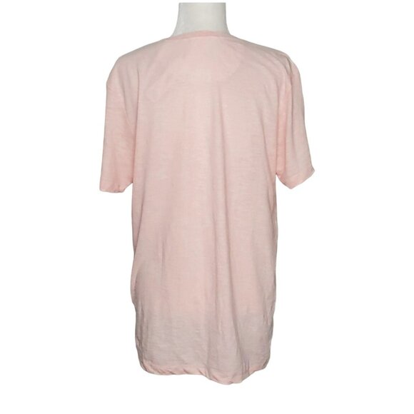 Denim and Flower Mens Pink T-Shirt With Palm Tree Pocket Design Size Medium - Picture 4 of 9